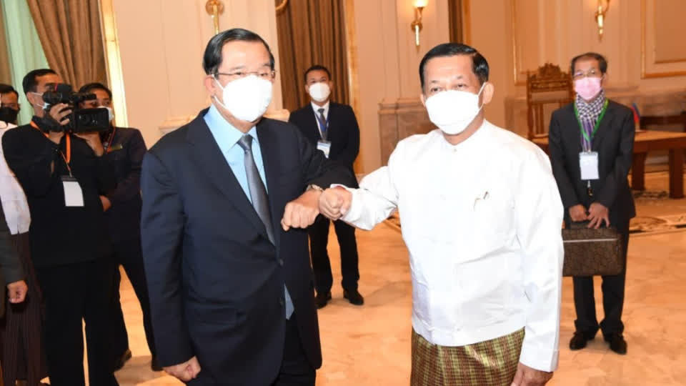 洪森访问缅甸，缅甸宣布停火至2022年底