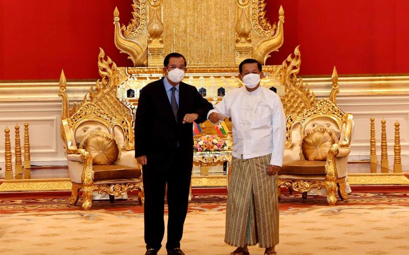 洪森抵达缅甸访问 反对派担心这等于承认军政府合法性