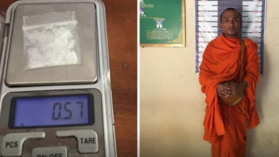 只要钱不要吃的，柬埔寨一名假和尚被村民识破后遭警方逮捕！