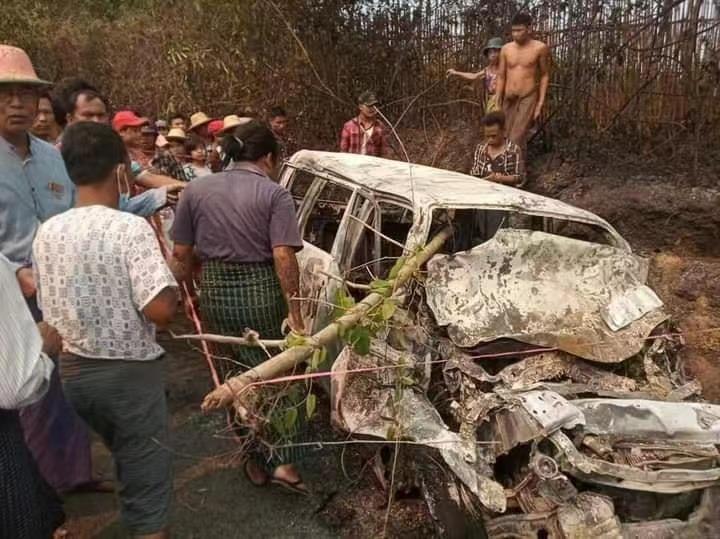 缅甸伊洛瓦底省两车相撞起火 致7人死亡
