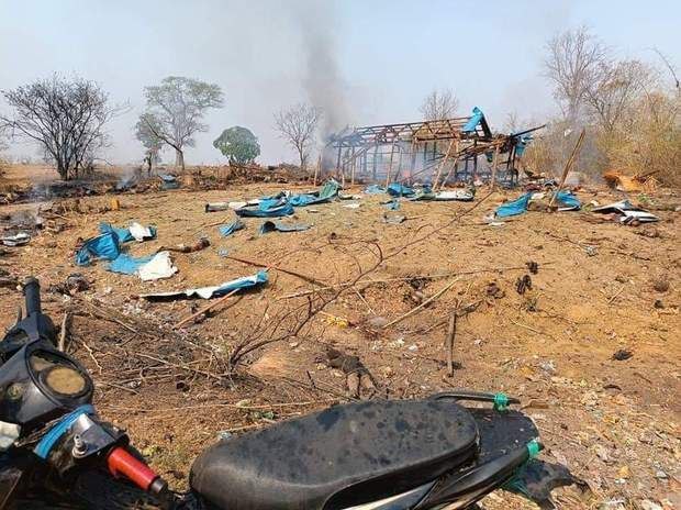 缅甸空军对实皆省甘勃卢镇的空袭造成包括儿童在内的数十人死亡