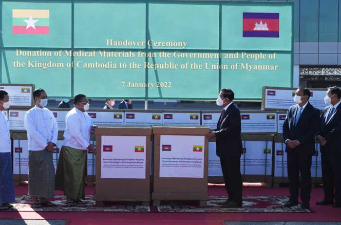 缅甸感谢柬埔寨捐赠抗疫物资